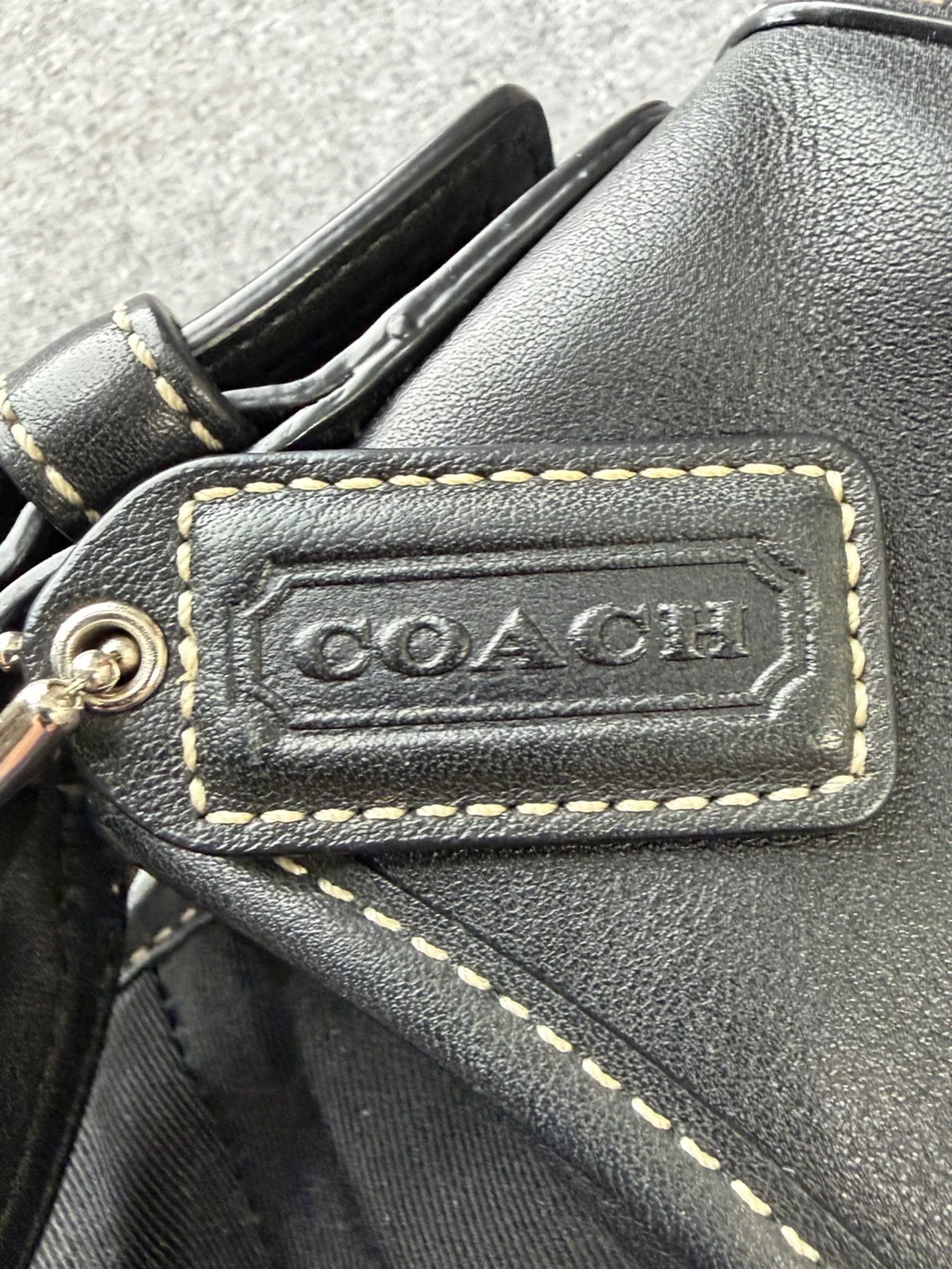 Coach F10188 Vintage Black Leather Small Soho Black Leather Shoulder Bag